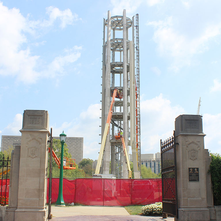 Metz Bicentennial Grand Carillon construction