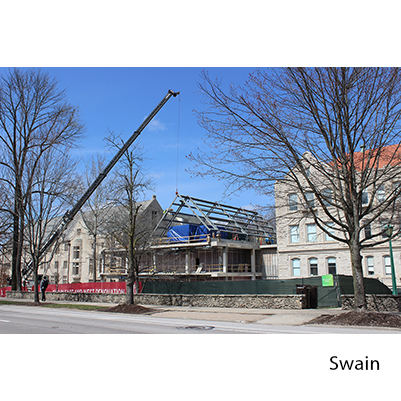 Swain Hall exterior construction