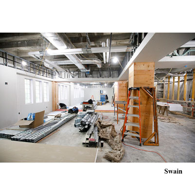 Swain Hall interior construction